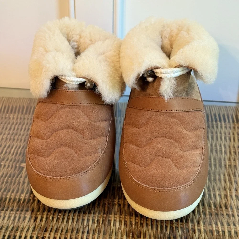 MOON BOOTS EVX BROWN IGLOO BOOTS Cognac Women's Size 5/6